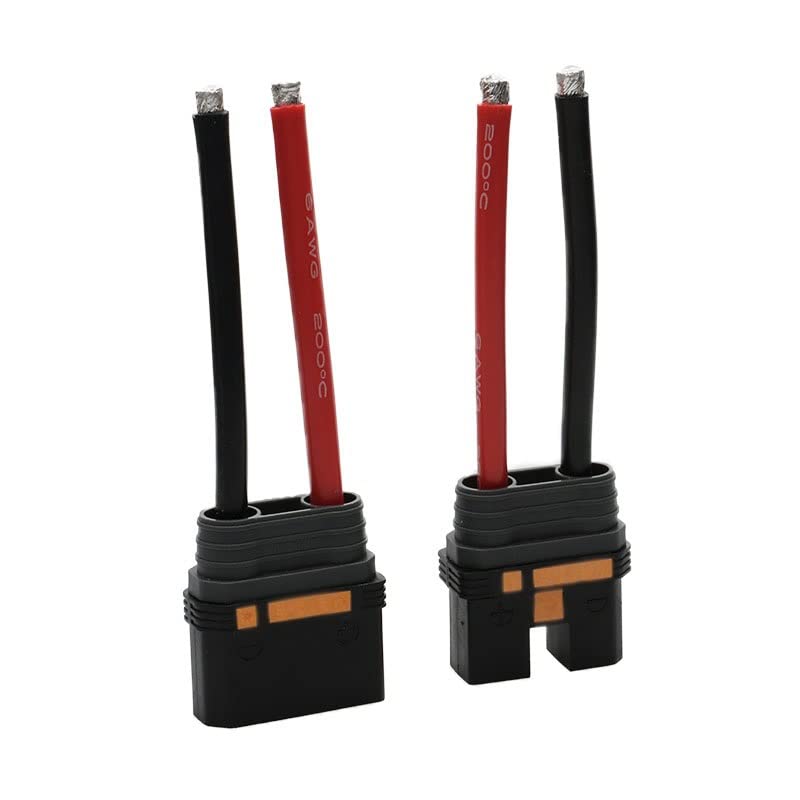 GreeSafety Accesorios para Drones 1 par for Dron de Agricultura RC e-Bike QS10-S Enchufe de Cable Adaptador de Conector de batería Macho Hembra con Cable de Silicona 6AWG 100mm