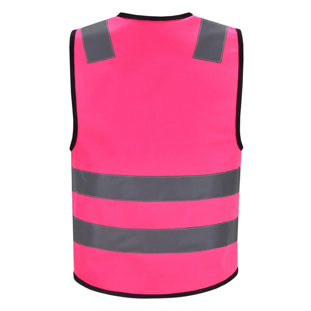 Chaleco de seguridad de alta visibilidad for hombres y mujeres, chaleco de trabajo reflectante con bolsillos y cremallera, ropa de seguridad vial. chaleco reflectante