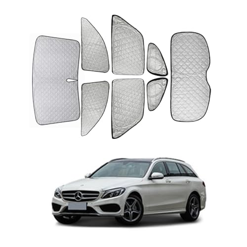 Compatible for メルセデスベンツ Cクラス サンシェード 車 遮光シェード プライバシー保護 車窓日よけ 車中泊グッズ 断熱 仮眠 盗難防止 四季兼用 Compatible for メルセデスベンツ Cクラス 3代目(2007年-2014年)