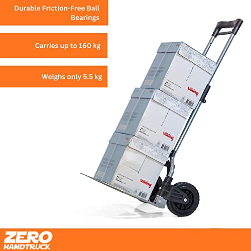 Diable pliable résistant 160kg avec chariot plateforme 150kg