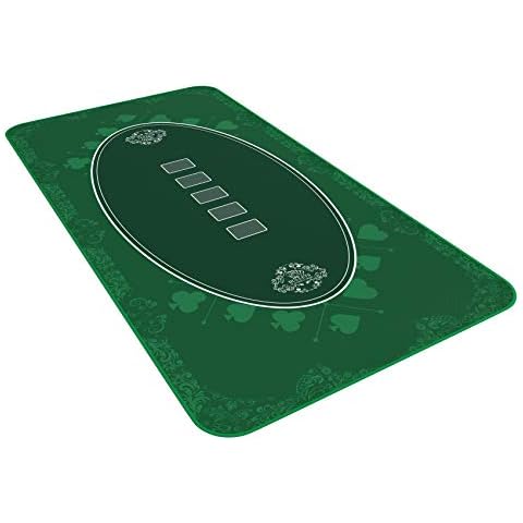 Bullets Playing Cards Designer Pokermatte grün in 160 x 80cm für den eigenen Pokertisch - Deluxe Pokertuch - Pokerteppich - Pokertischauflage… Cover