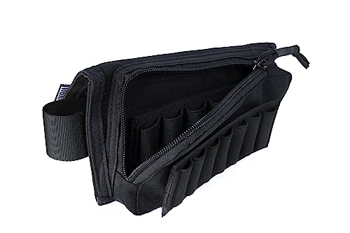 Onetigris Tactical Buttstock Shotgun Rifle Shell Holder Cheek Rest Pouch (Black) #TOP2