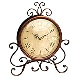 Horloge pour bureau : convient à de nombreuses occasions, telles que la chambre à coucher, le salon, la salle d'étude, le bureau et plus , horloge vintage