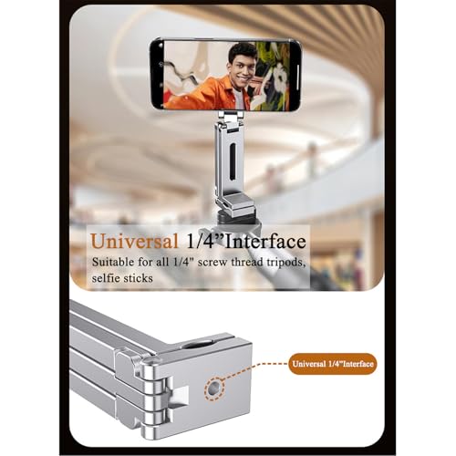 Mini trípode magnético CBDYWVR para iPhone con clip MagSafe plegable y rosca de 1/4 4