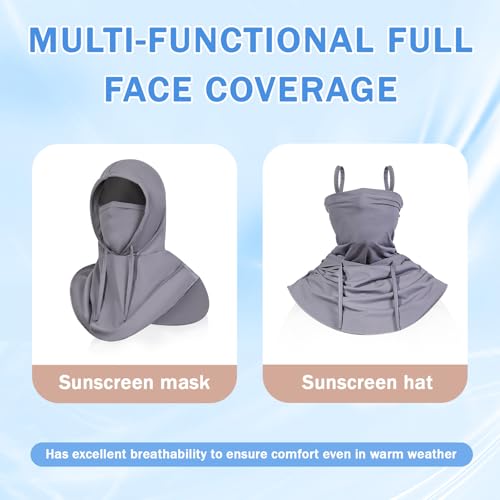 Pacote com 3 máscaras de verão balaclava sol proteção UV respirável máscara facial para homens mulhe