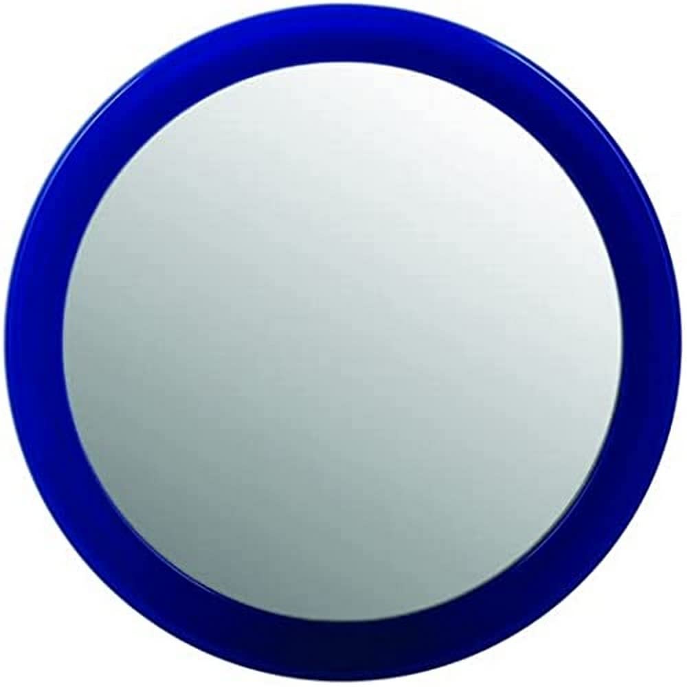 MSV Homexpert Magnifying mirror with suction cup in blue, Metal, 15 cm-6, 15L x 15W cm