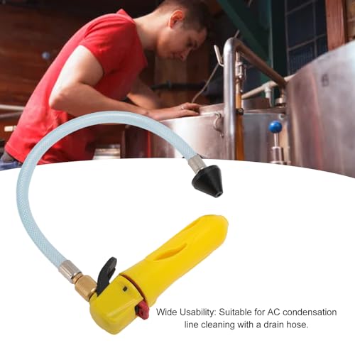 Herramienta Limpiadora de Tuberías de Drenaje de Aire Acondicionado con Función Oxigenante - Resistente y Portátil, Lanza para Manguera de Drenaje HVAC para Eliminación de Obstrucciones, Amarilla miniatura 5