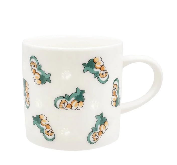 Mofusand Shark Cat Watermark Porcelain Mug 10oz Coffee Cup Japanese