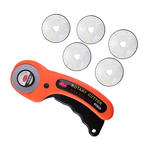 Stof Cirkelsnijden Patchwork Leder Cutter 45mm Rotary Cutter Leer Snijgereedschap Craft Knife Naaigereedschap met 5st… - Image 4