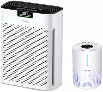 MOOKA 2 Air Purifiers M01 and KJ190H for Home Large Room 430 Sq.Ft to 2200ft2