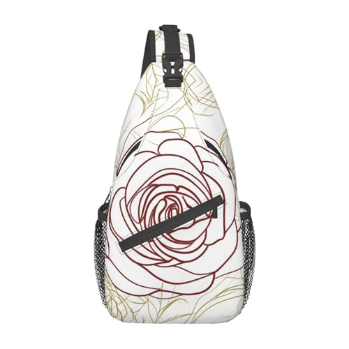 Sac à dos à bandoulière réglable imprimé rose avec sangle ergonomique noire