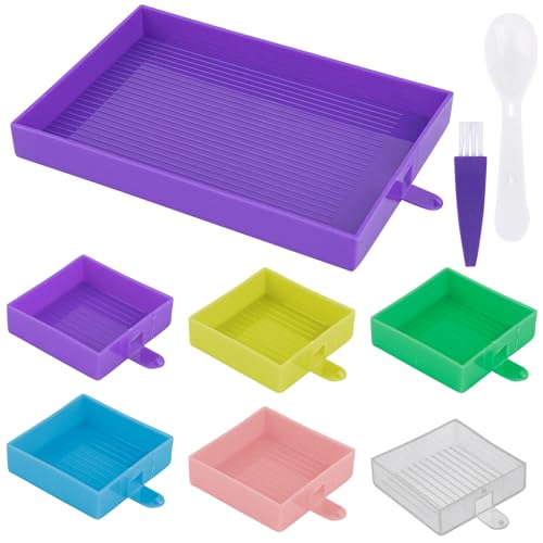 Image of Framendino, 9 Pack Diamond Art Painting Bead Trays Plastic Sorting Tray Organizer Storage Containers for Rhinestones DIY Craft Tool