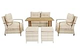 Tarrington House Essgruppe 6-TLG. Koroba, Stahl/Polyrattan,...