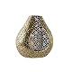 PORTAVELA METAL CRISTAL 12,5X11,5X13,5 DORADO