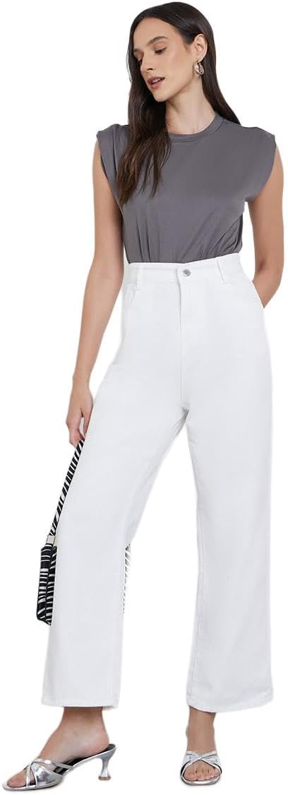 Styli Women High Rise Wide Leg Jeans -