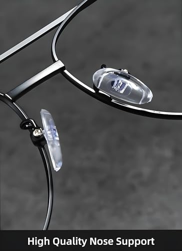 Image of Roshfort Lucky Bhaskar Zero Power Blue Cut Computer Glasses | Anti Glare, Lightweight & Blocks Harmful Rays | UV Protection Specs | Men & Women | Large | German101