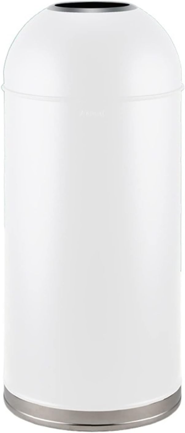 Outdoor Garbage Can Large Trash Can Outdoor Stainless Steel Garbage Can with Removable Inner Bucket, Open Top Commercial Trash Bin Waste Container, 48L/12.6 Gallons Large