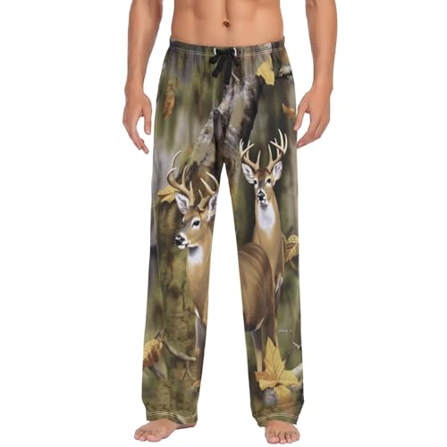 Mens Pajama Pants, Lightweight Soft Lounge Pant with Pockets Sleep Pj Bottoms for Men