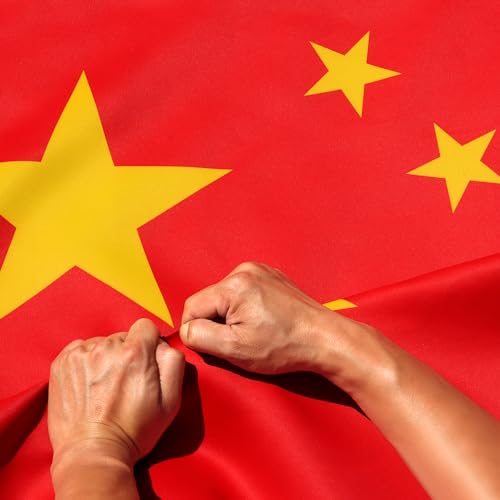Anley Rip-Proof Double Sided 3-Ply China Flag 3x5 Foot - Vivid Color, Canvas Header and Wrinkle Resistant - The Strongest, Longest Lasting Chinese National Flags 3 X 5 Ft