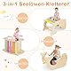 COSTWAY Kletterdreieck mit Rutsche, 7 in 1 Klettergerüst Indoor ab 3 Jahren, Kletterdreieck klappbar & höhenverstellbar, Indoor Spielplatz frei kombinierbar (Bunt)