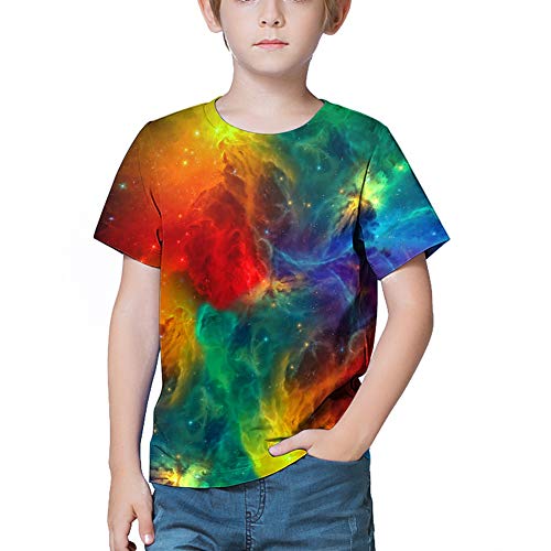 Image of LAIDIPAS Boys Girls 3D Graphic T-Shirt Short Sleeve Tops Tees 6-16 Years | Kids Crewneck Shirts, Vibrant Color, Lightweight and Quick Dry, Trendy Outfits for School, Parties, vacation and Daily Wear