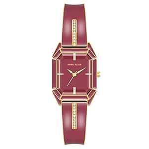 Anne Klein Women’s Premium Crystal Accented Bangle Watch, AK/4042