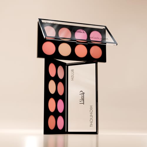 Image of Glam21 Blush & Highlighter Palette|Silky Smooth Pigments for Long-Lasting Shimmer Glow | Buildable Radiance | Lightweight & Blendable Formula | Suitable for All Indian Skin Tones | 21.5 gm - Ralph -03