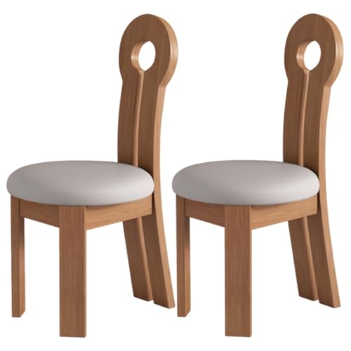 Chaise de salle à manger rembourrée bois lot de 2 sièges salon restaurant