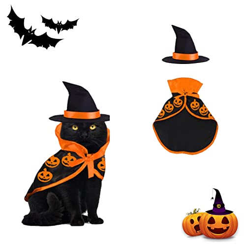 May Huang Disfraz de Mascota de Halloween, Capa de Mascota para Halloween,Capa de Vampiro de Gato y Perro de Halloween,Halloween Navidad Vacaciones Cosplay Fiesta Mascota para Perros Pequeños y Gatos Cover