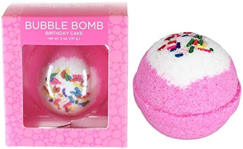 Two Sisters Bubble Bath Bomb Large 99% Natural Fizzy for Women, Teens and Kids. Moisturizes Dry Sensitive Skin. Releases Color, Scent, and Bubbles. Handmade in USA (Birthday Cake)