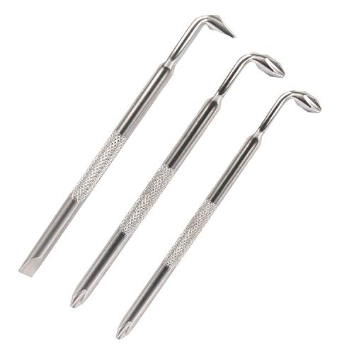 Tonsiki 3 Pieces Double Head Offset Magnetic Screwdriver Set, L - type Screwdriver with Philips Head and Flathead Slotted Head
