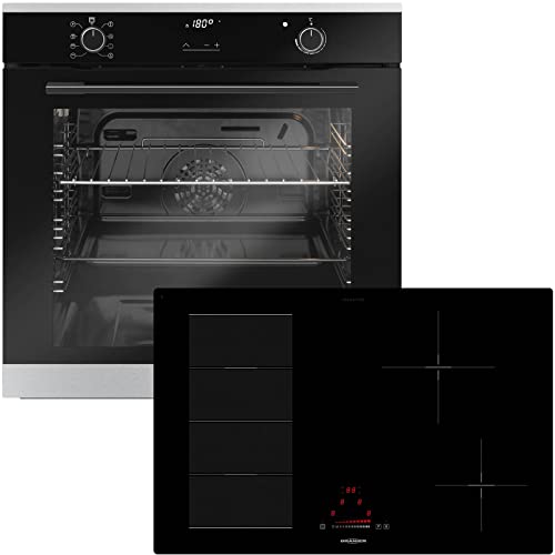 Oranier Backofen Set Flexinduktion KXI 2081 Induktionskochfeld 80 cm mit Flexzonen und Pyrolyse Einbaubackofen EBP 9872…