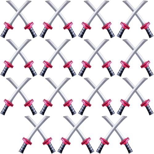 Airsnigi 30Pcs Inflatable Ninja Samurai Sword Inflated Katana Swords Blow up Katana Toy Costume Accessories for Boys Girls for Party Favors Ninja Cosplay