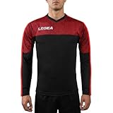 LEGEA, Maillot athènes ml, gris foncé, rouge, XL, unisexe