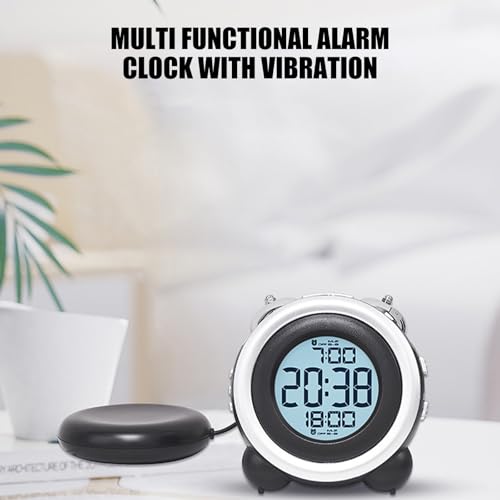 Reloj despertador antisueño profundo con alertas vibratorias y alarmas programables 4