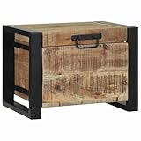 vidaXL Aufbewahrungs-Truhen Braun 40 x 30 x 30 cm Massivholz Mango, Schlafzimmerlager, rechteckige Truhen, cooler Industrie-Style, rustikale Aufbewahrungsl&ouml;sungen, Loft-Zubeh&ouml;r