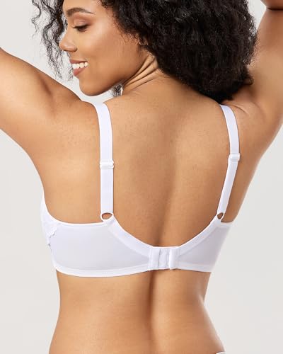Image of DELIMIRA Women's Plus Size Full Coverage Lace Underwire Unlined Bra Up to J