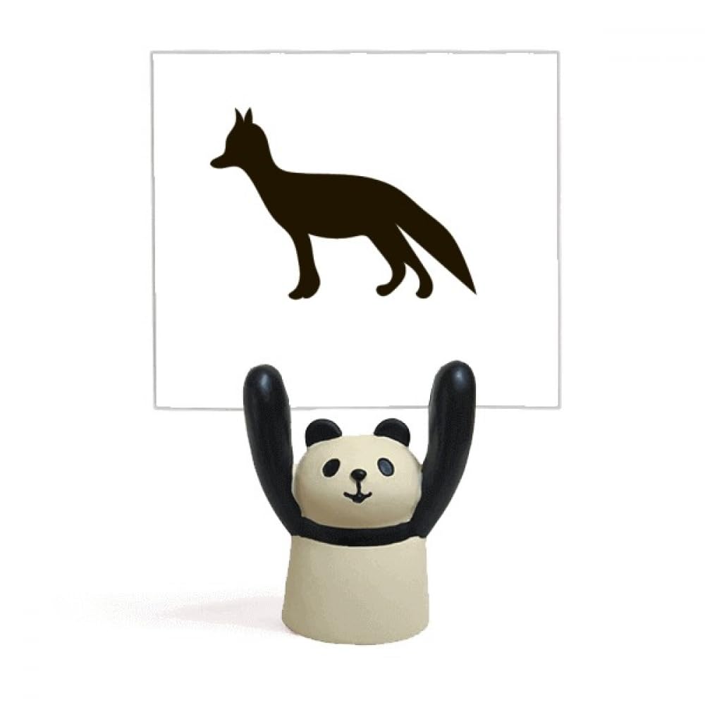 Support pour mémo renard noir mignon panda pince note papier