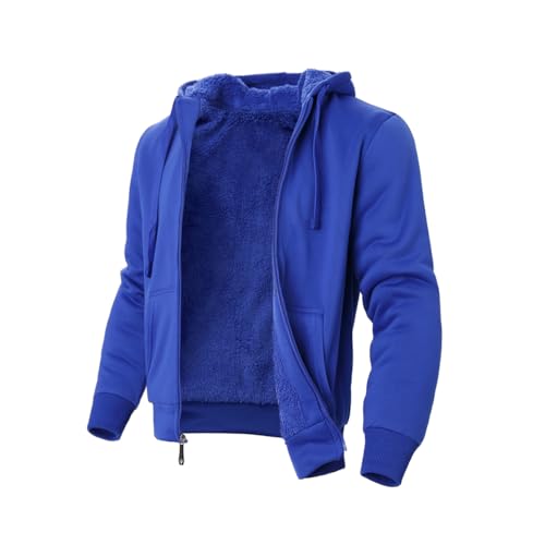Image of TanBridge Plaid Flannel Hoodie Sherpa Fleece Lined Shirt Jacket Cotton Hoodies Zip Up Winter Warm Coat