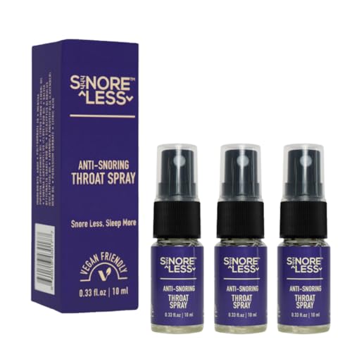 Shhhnoreless Anti Snoring Throat Spray - Snoring Aids for Men and Women, Anti Snore Solution to Stop Snoring, Snoring Relief Remedy for Better Sleep - 3 Pack