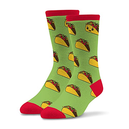 Socktastic mens If You Can Read This Taco - 2 Pack of Funny Novelty Socks, Casual Crew Fits Shoe Size 8-1 Socks, If You Can Ready This Bring Tacos, Large US3