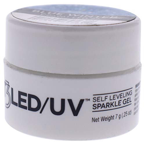 Cuccio Pro T3 Self Leveling Sparkle Gel - Blue Winter 0.25 Oz