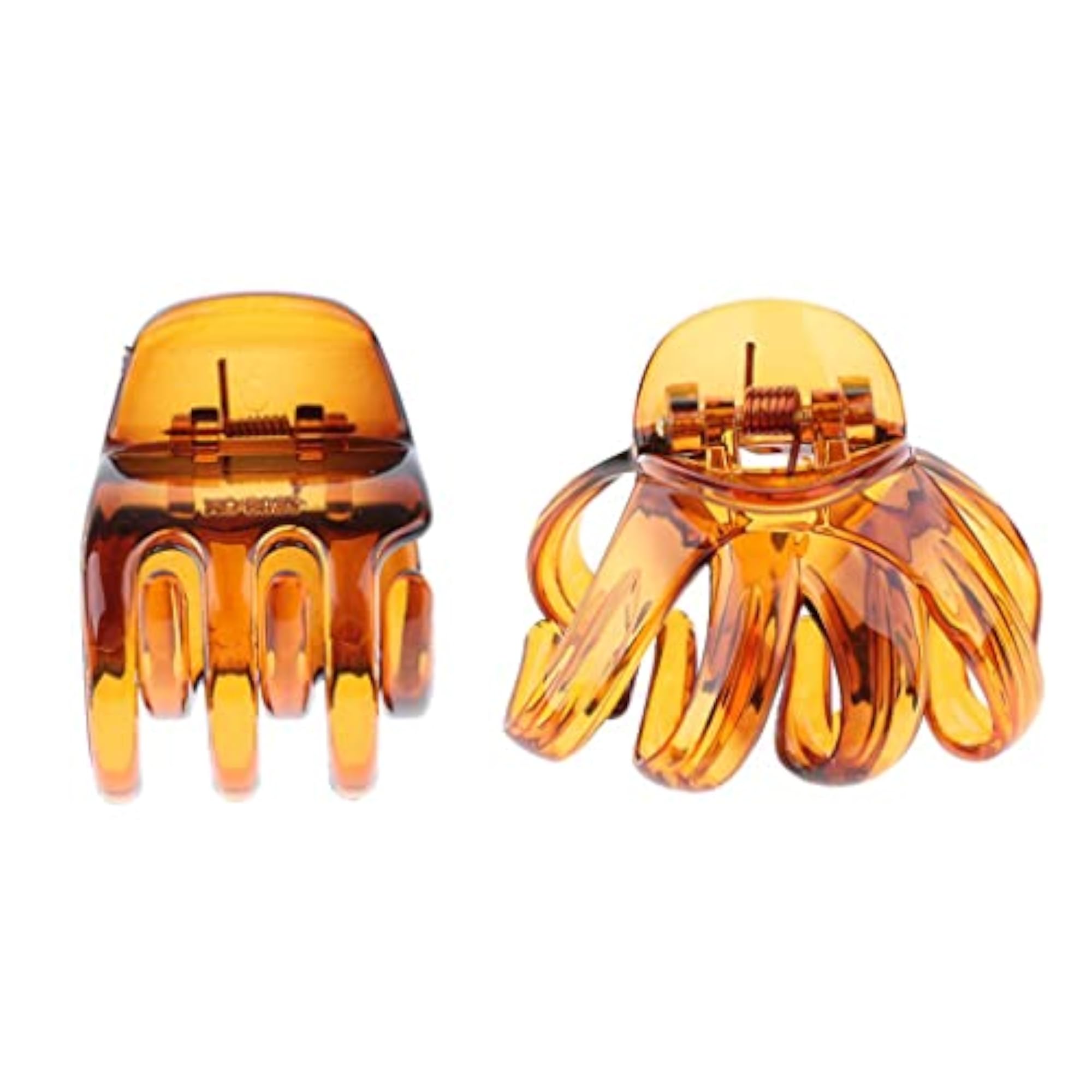 2x Hair Claw Grip Women Jaw Folding Clips Accessories, Brown