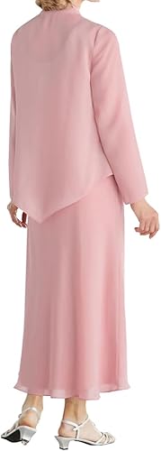 Miniatura 3 de ISABUFEI Mother of The Bride Dresses Long 2025 - Chiffon Mother of The Groom Dress with Jacket