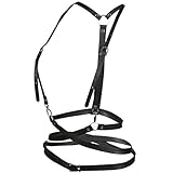 VBIGER Damen Sexy Body Harness Leder Geschirr Einstellbar Schnallen Gürtel Mädchen