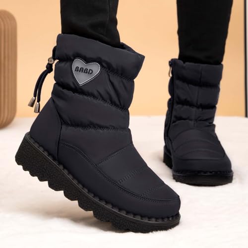 Chaussures d'hiver femme imperméables et bottes de neige chaudes