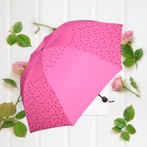 Image of KEKEMI 3 Fold Plain Pipine Umbrella for Men & Women