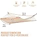 Lazy Daze Hammocks Double Quilted Fabric Hammock with Carrying Bag, Spreader Bars and Detachable Pillow, 2 Person Hammock for Patio Outdoor Backyard Poolside, 450 LBS Weight Capacity