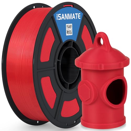 Image of iSANMATE ASA Filament 1.75mm Red 1KG, UV & Weather Resistant 3D Printer Filament Perfect for Outdoor Functional Parts, Dimensional Accuracy + /- 0.02mm, 1kg Spool (2.2lbs)