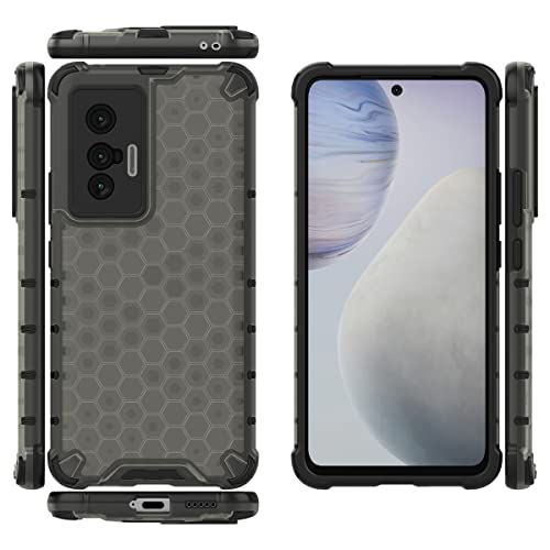 Image of Glasgow Back Case Cover Compatible with Vivo X70 (Stylish Design) - Black